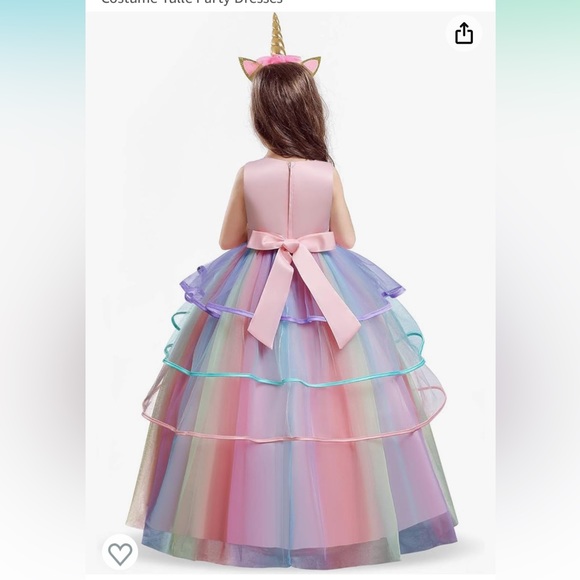 Unicorn Princess Halloween Costume with Purse - NWT - in two big girl sizes - Picture 4 of 11